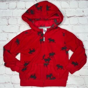 Red Moose Baby Toddler Carter’s Fleece Zip Up Hoodie Jacket 24 Months